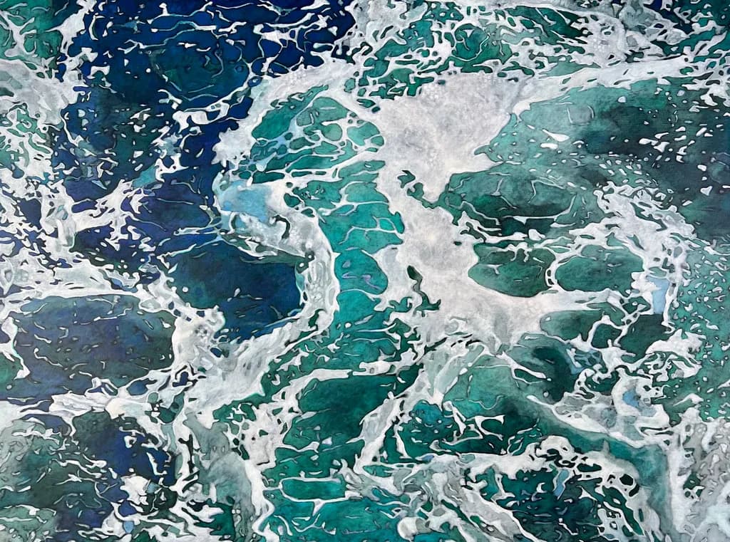 Whispers of the Ocean: A Dance of Turquoise and Foam