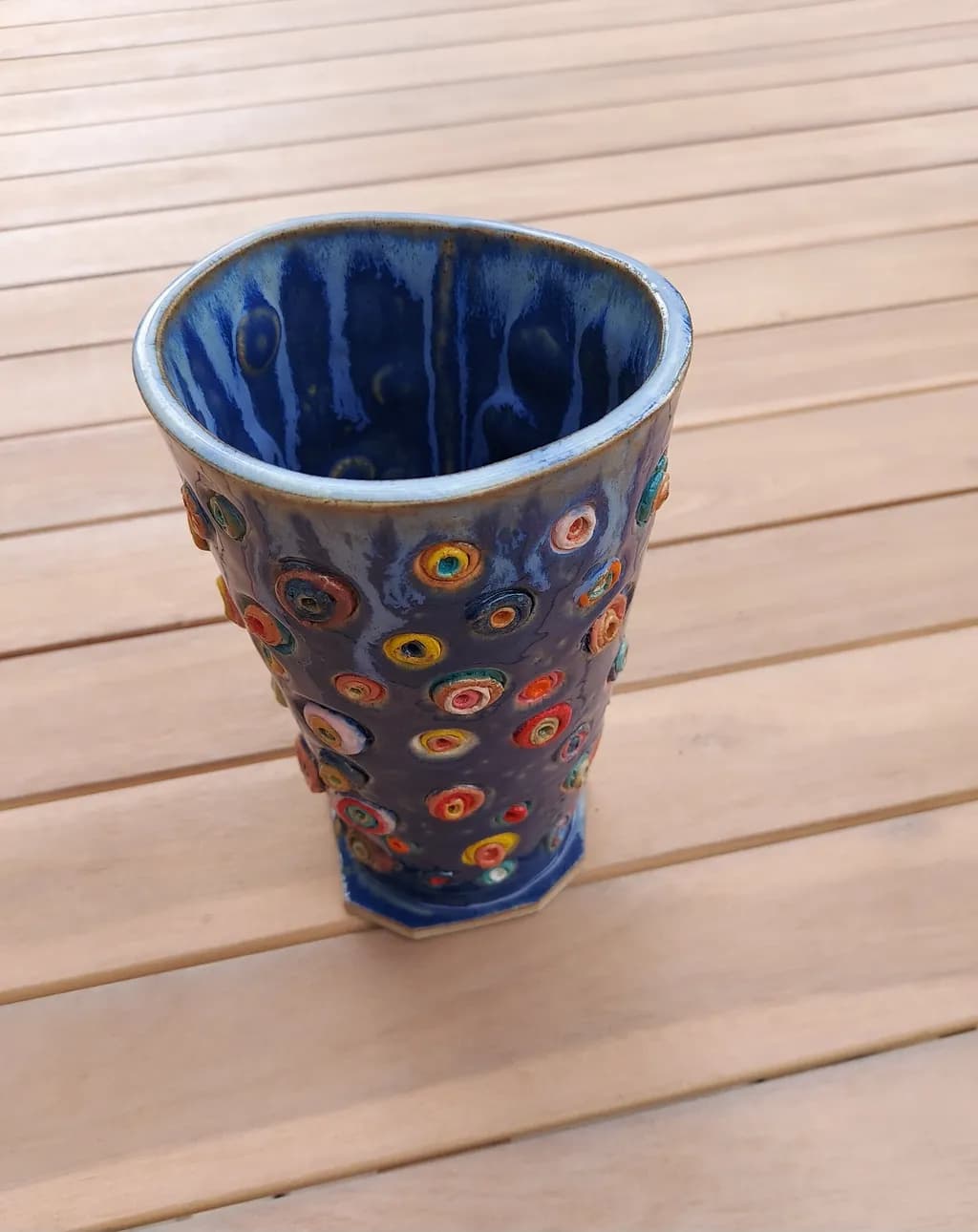 Blue Mosaic Vessel