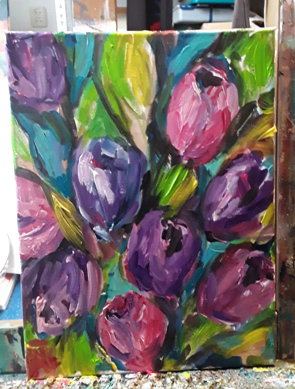 Vibrant Floral Symphony: An Abstract Celebration of Nature's Colors