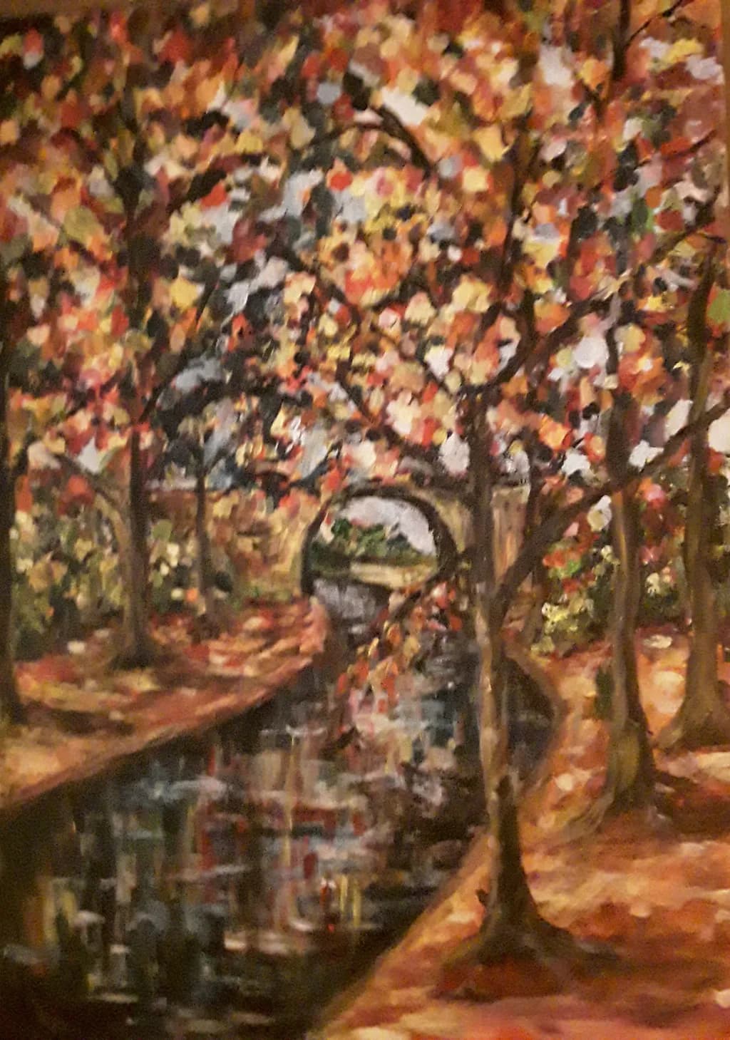 Autumn Reflections: A Colorful Journey Through Trees and Water Under the Bridge