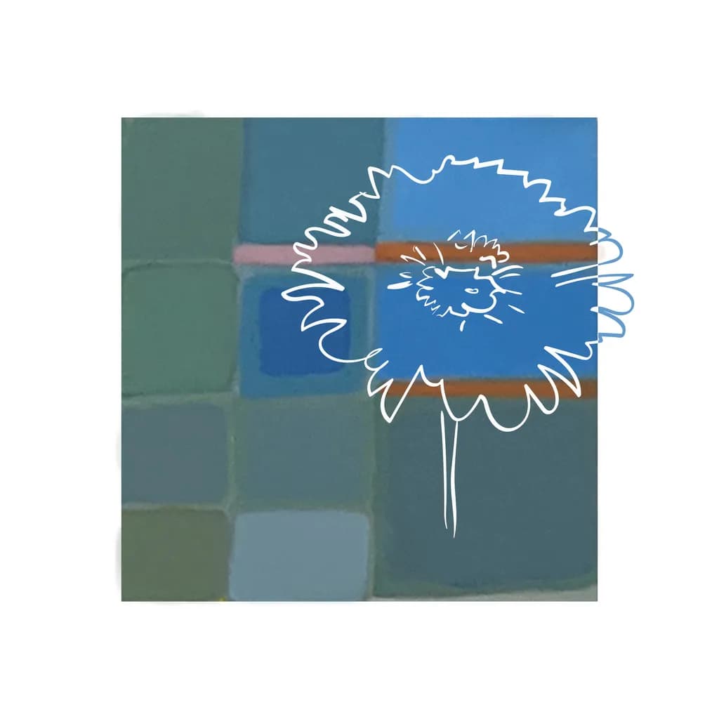 Blue Grid Bloom