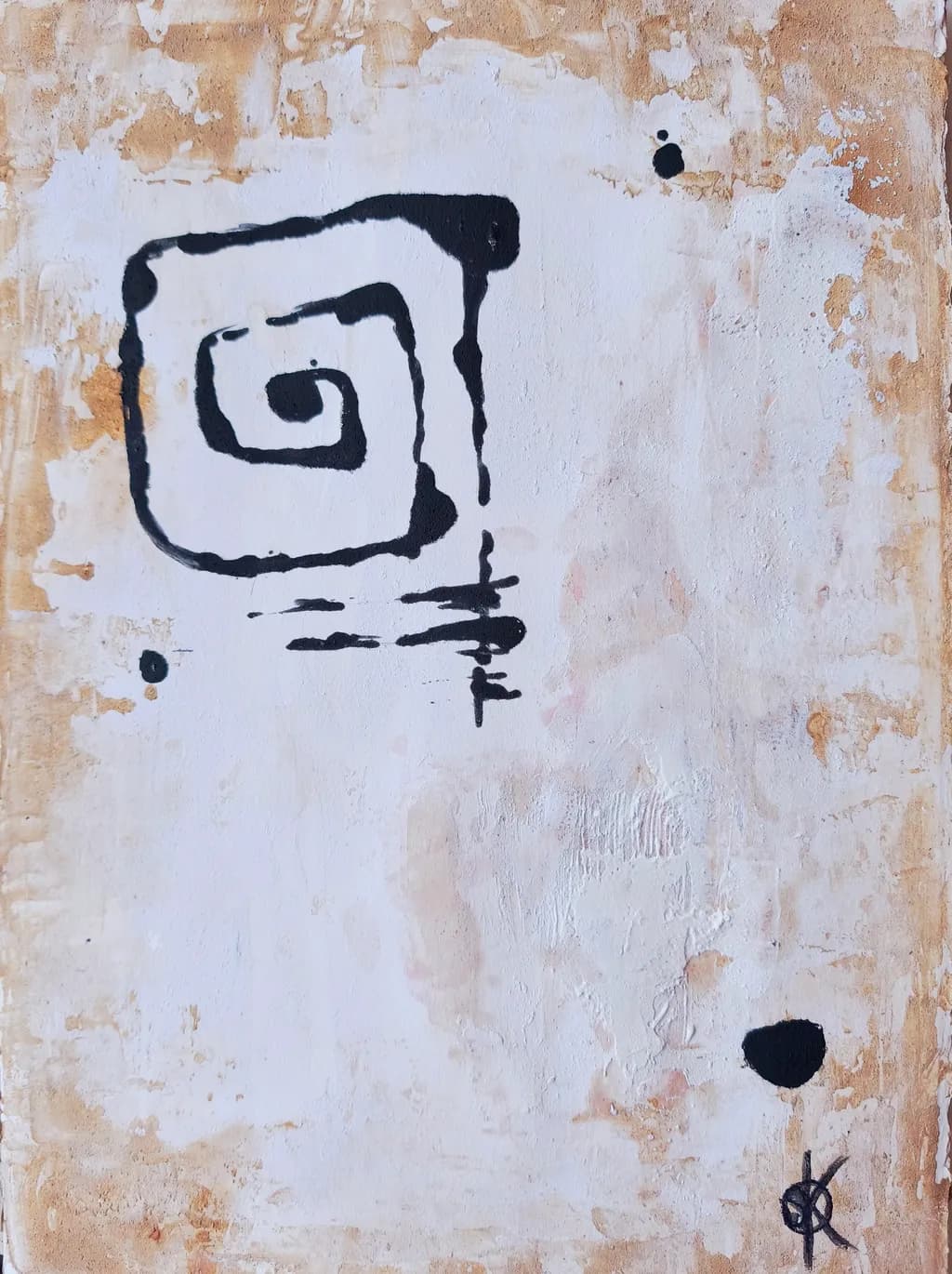 Spiral of Serenity: An Abstract Journey Through Minimalism and Texture