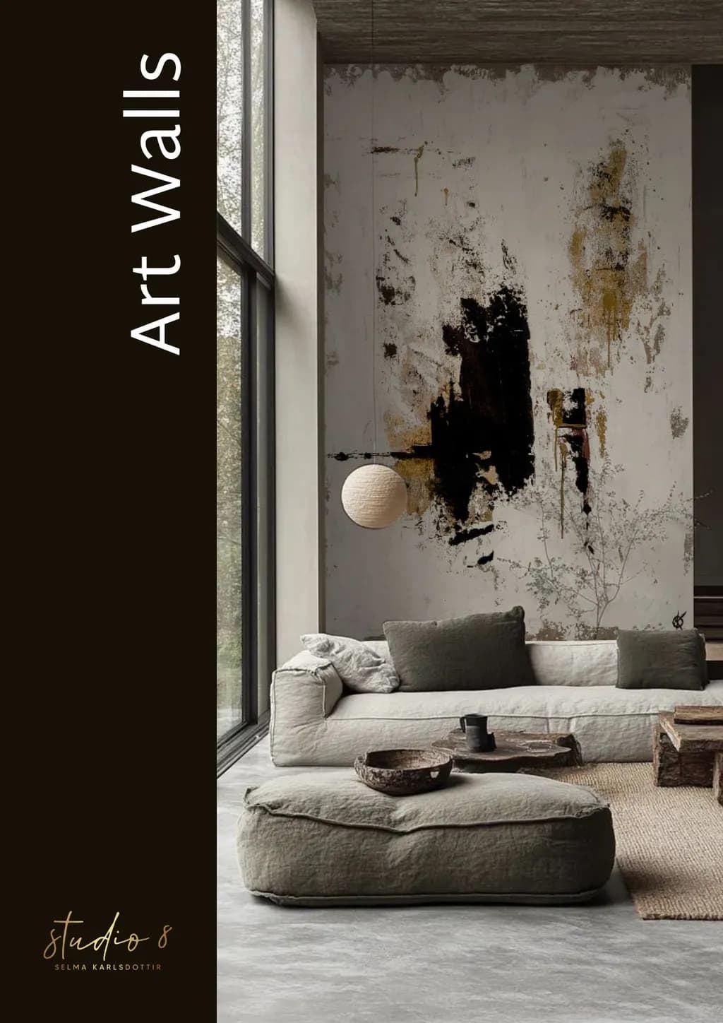 Whispers of Abstract Elegance: A Modern Art Wall for Contemporary Spaces