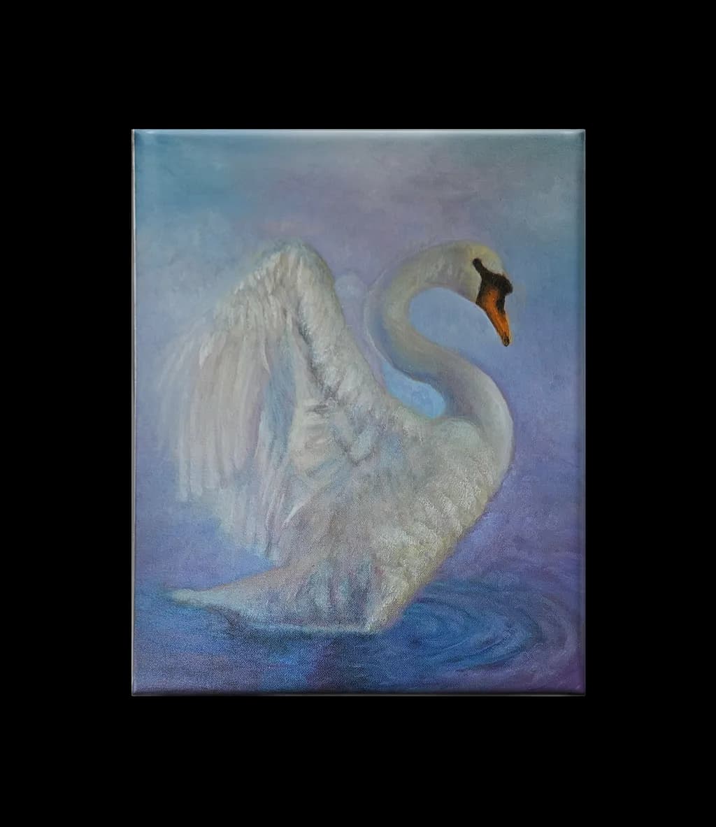 Serenity in Motion: A Graceful Swan Gliding Through Tranquil Waters