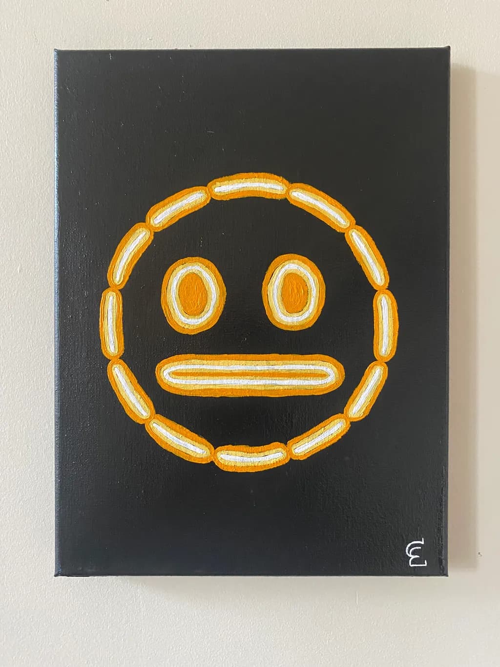 "Emotional Echoes: A Playful Abstract Expression of Contrast"