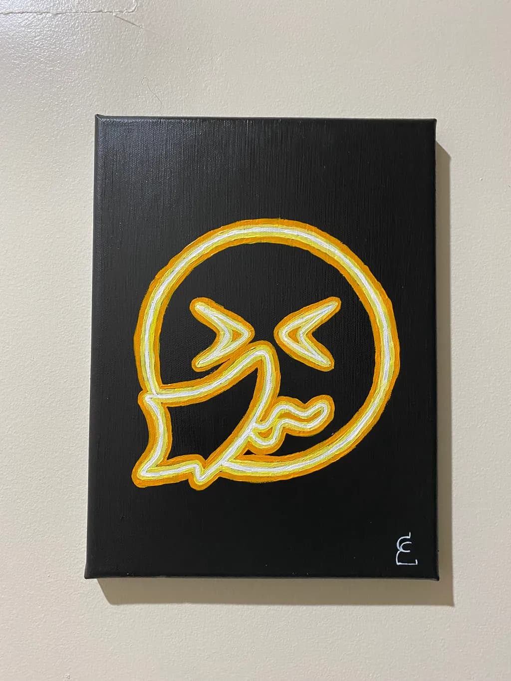 Whimsical Whispers: A Playful Expression of Joyful Laughter in Yellow and Black