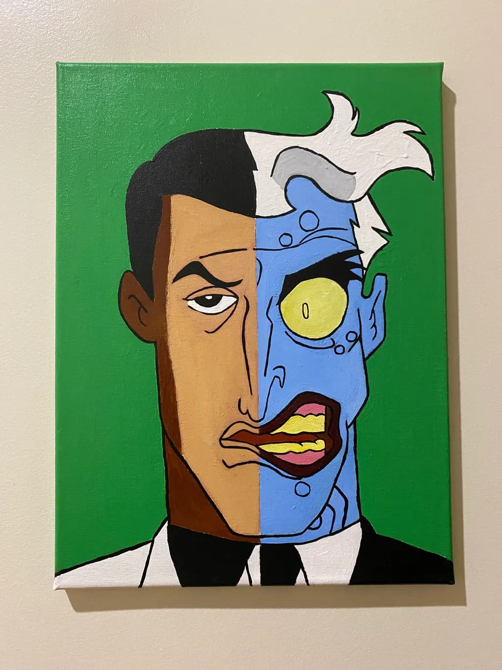 Duality Unleashed: A Playful Portrait of Contrast and Expression