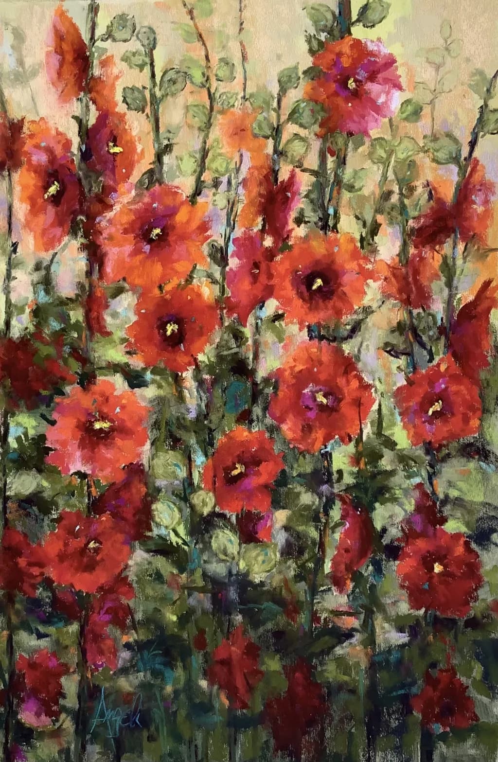 Vibrant Blossoms: A Lush Garden of Red Flowers in Bloom