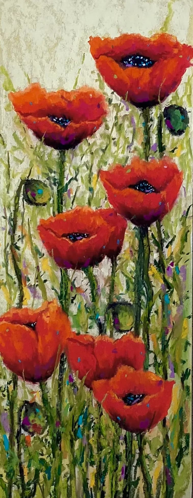 Whispers of Red: A Vibrant Poppy Field in Bloom