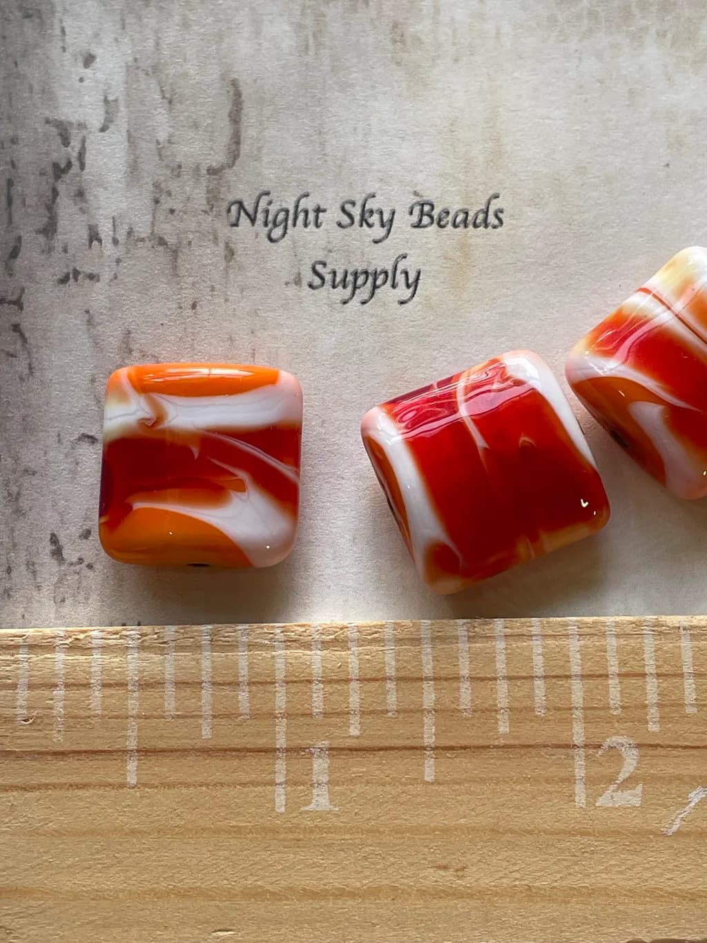 Vibrant Sunset Swirl Glass Beads for Unique Jewelry Creations