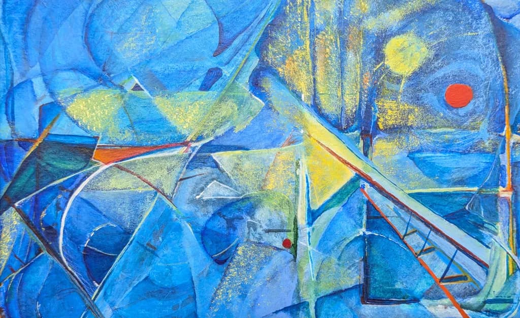 Ethereal Blue Symphony: A Journey Through Abstract Landscapes
