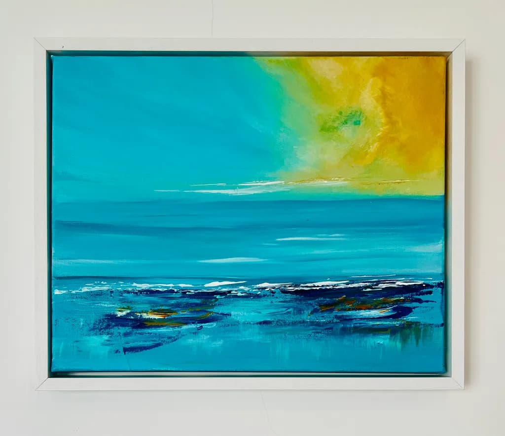 Serene Horizons: A Colorful Dance of Sky and Ocean