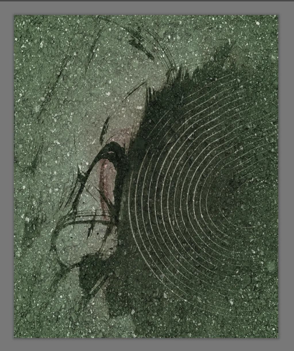 Whispers of Green: An Abstract Journey Through Texture and Design