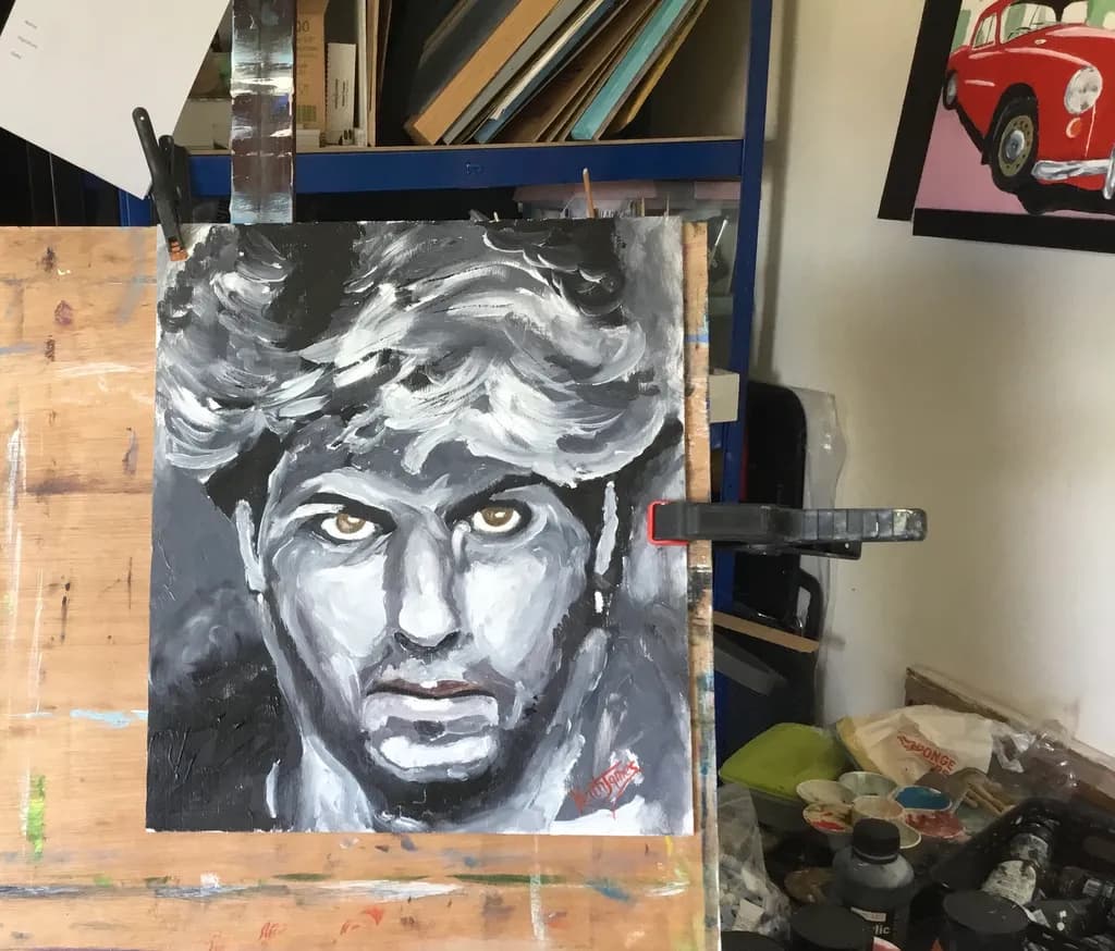 Ethereal Gaze: A Monochrome Portrait of Intensity and Emotion