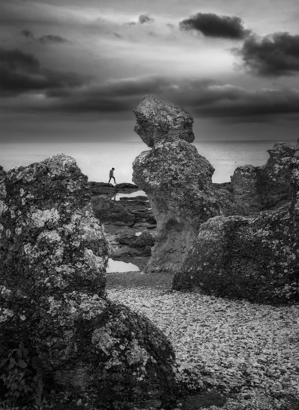 Whispers of the Shore: A Solitary Journey Through Time and Stone