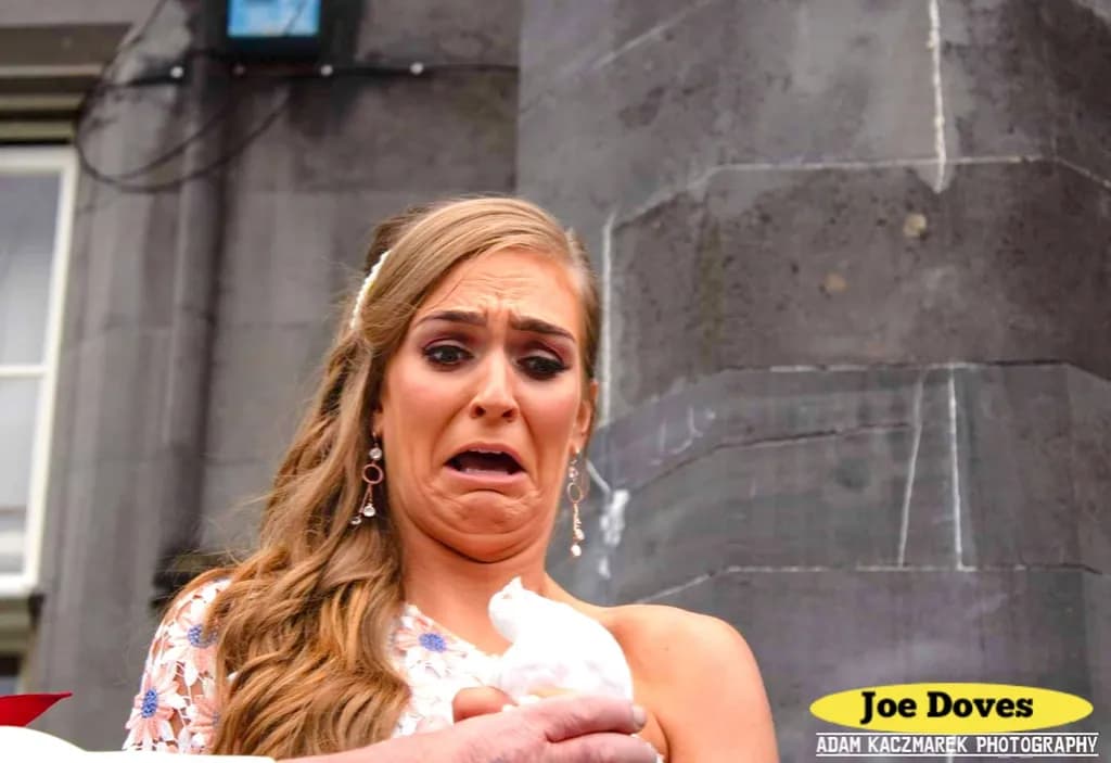 Unexpected Moments: A Bride's Hilarious Reaction to a Wedding Surprise
