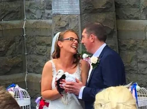 Eternal Love: A Joyful Wedding Moment with Doves