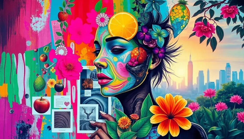 Vibrant Harmony: A Celebration of Nature and Identity in Urban Artistry