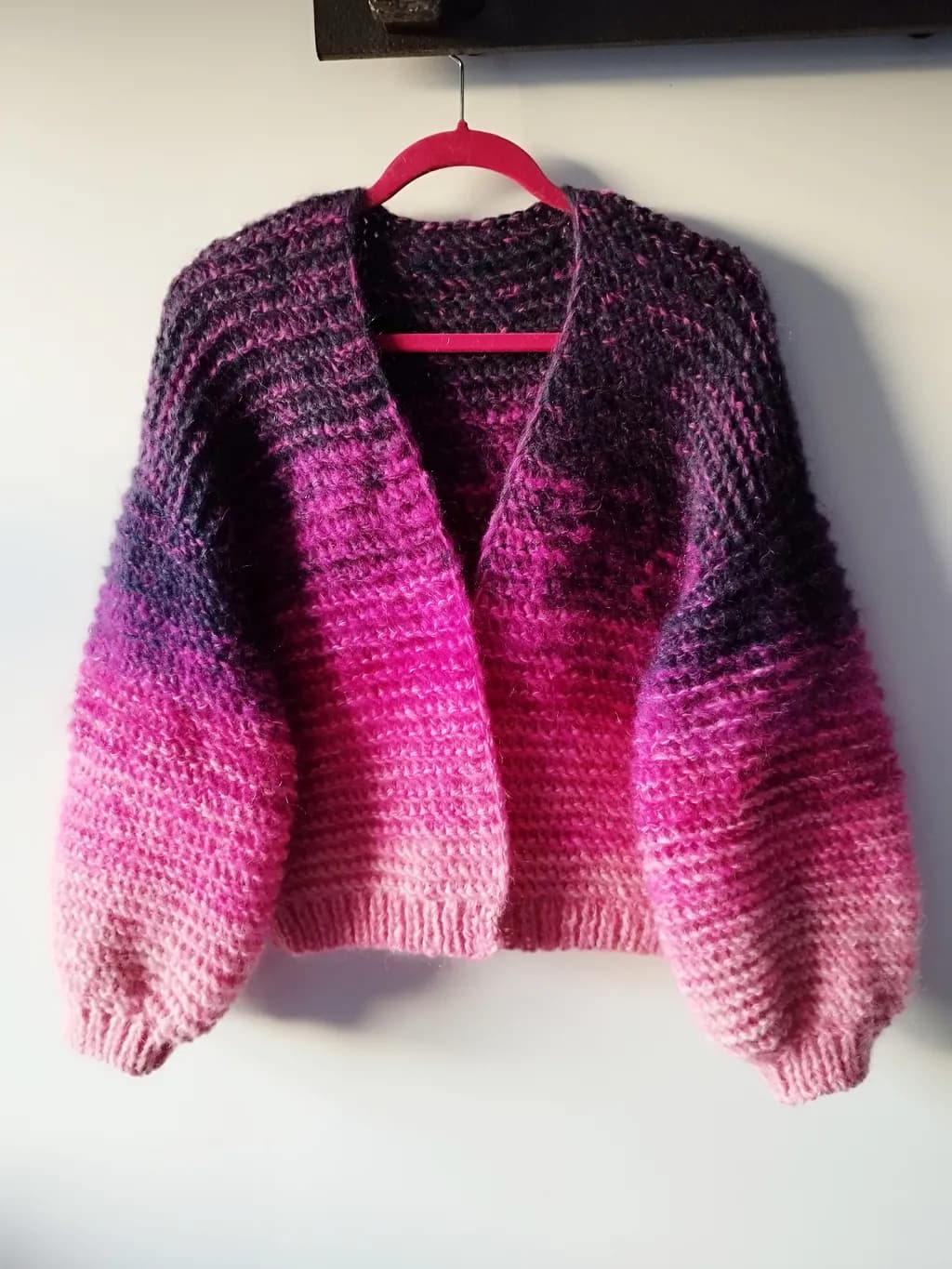 Pink Ombre Knit Cardigan