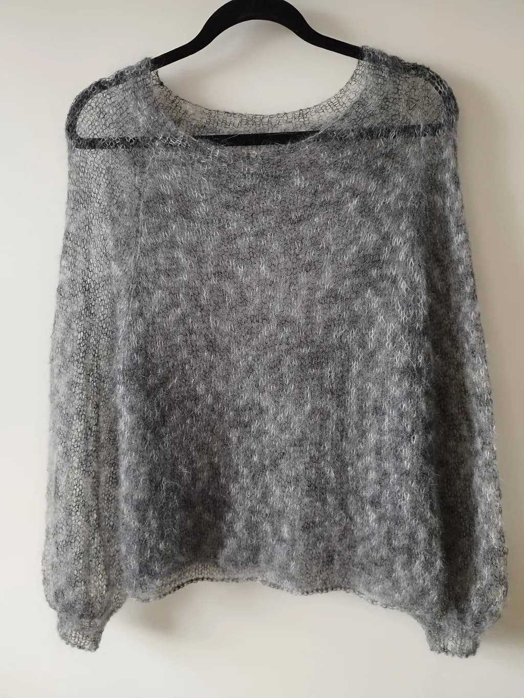 Fuzzy Knit Gray Sweater