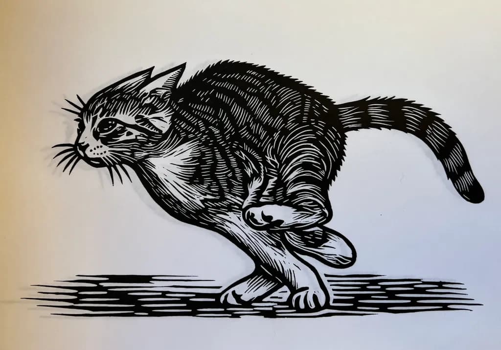 Striding Cat