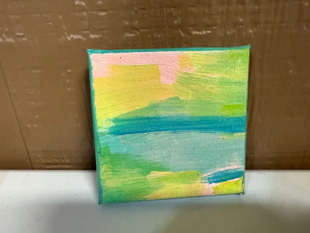 Whispers of Spring: A Vibrant Abstract Landscape in Soft Pastels