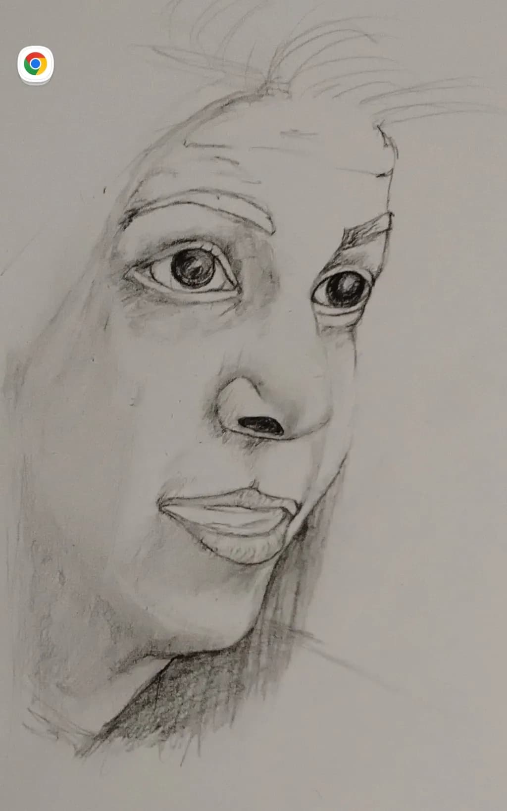 Whispers of Emotion: A Captivating Portrait in Pencil