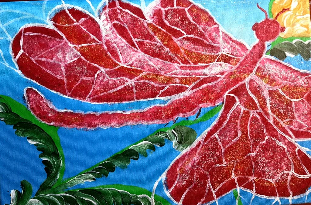 Crimson Wings: A Vibrant Dance of Nature's Beauty