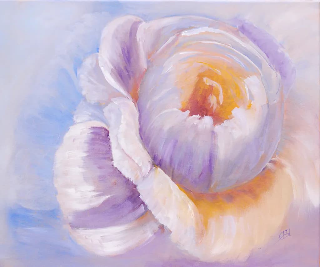 Whispers of Spring: A Soft Bloom in Lavender and Gold