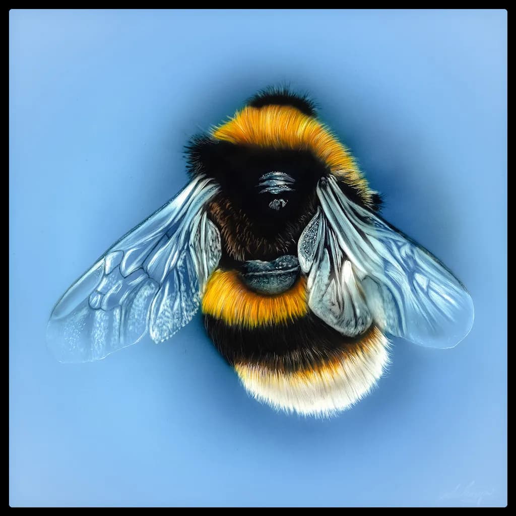 Whispers of Nature: The Majestic Bumblebee in Vibrant Detail