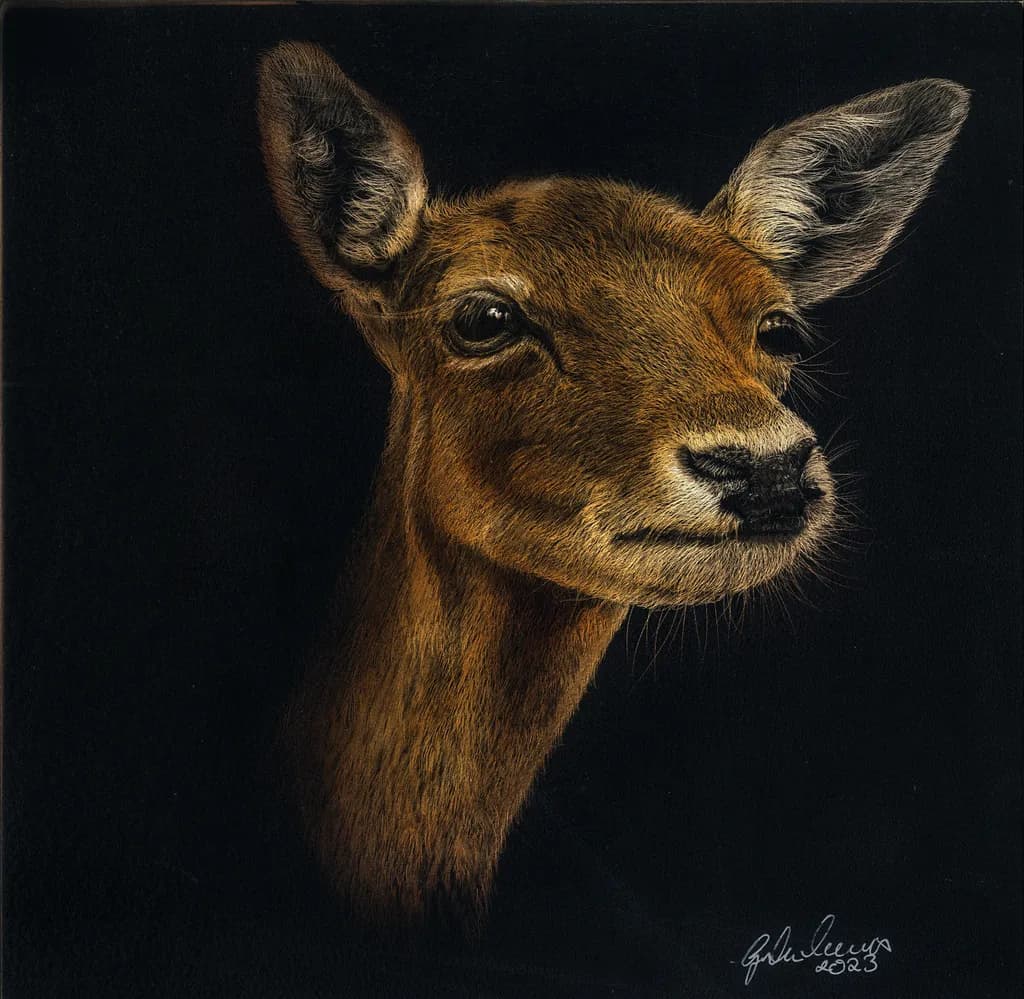 Whispers of the Forest: A Captivating Portrait of a Gentle Deer