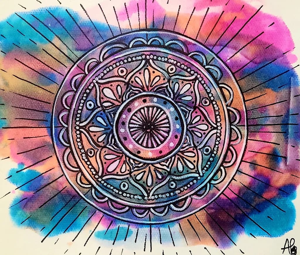 Vibrant Mandala: A Colorful Journey Through Abstract Design