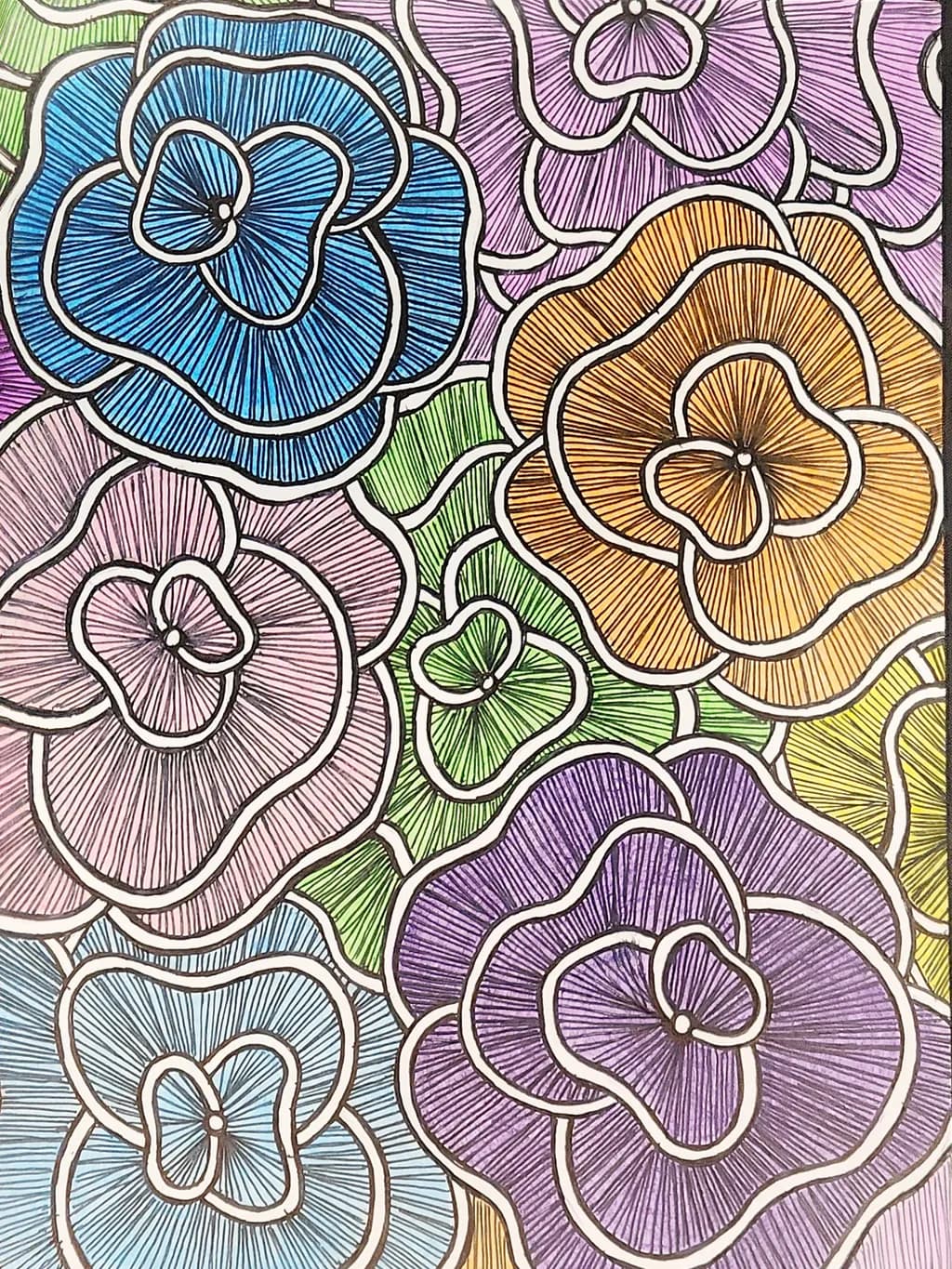 Whimsical Blooms: A Colorful Dance of Floral Patterns