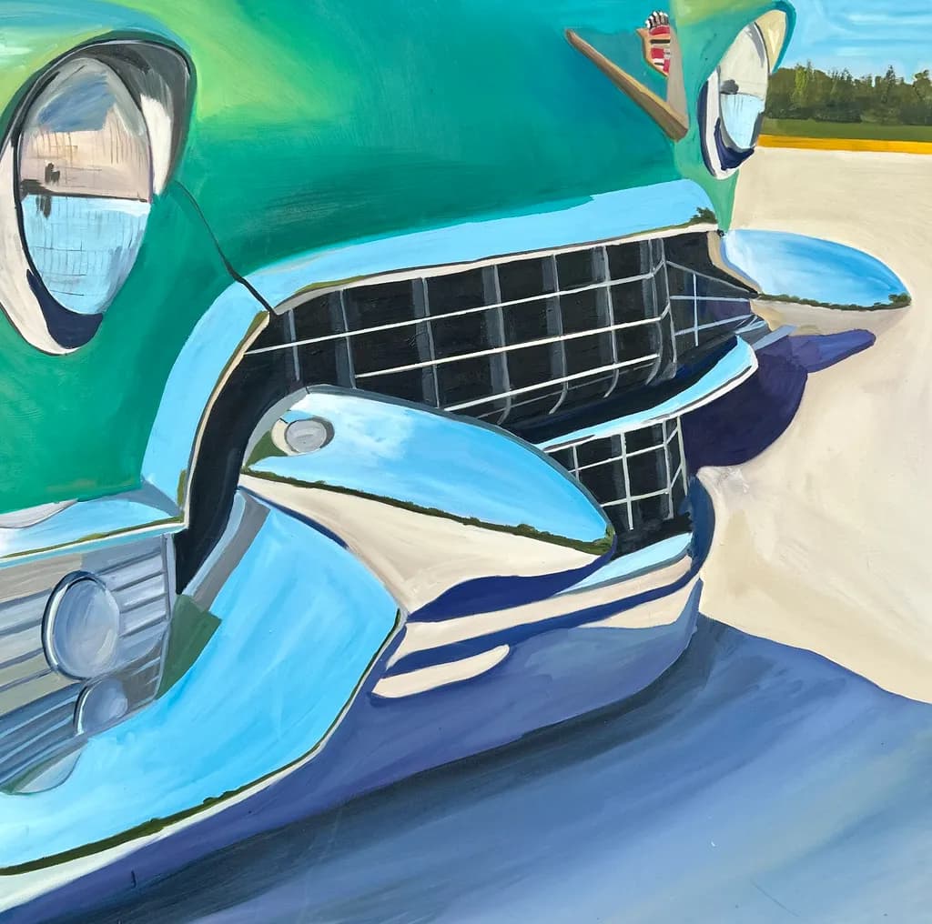 Classic Charm: A Close-Up of Vintage Elegance in Green and Chrome