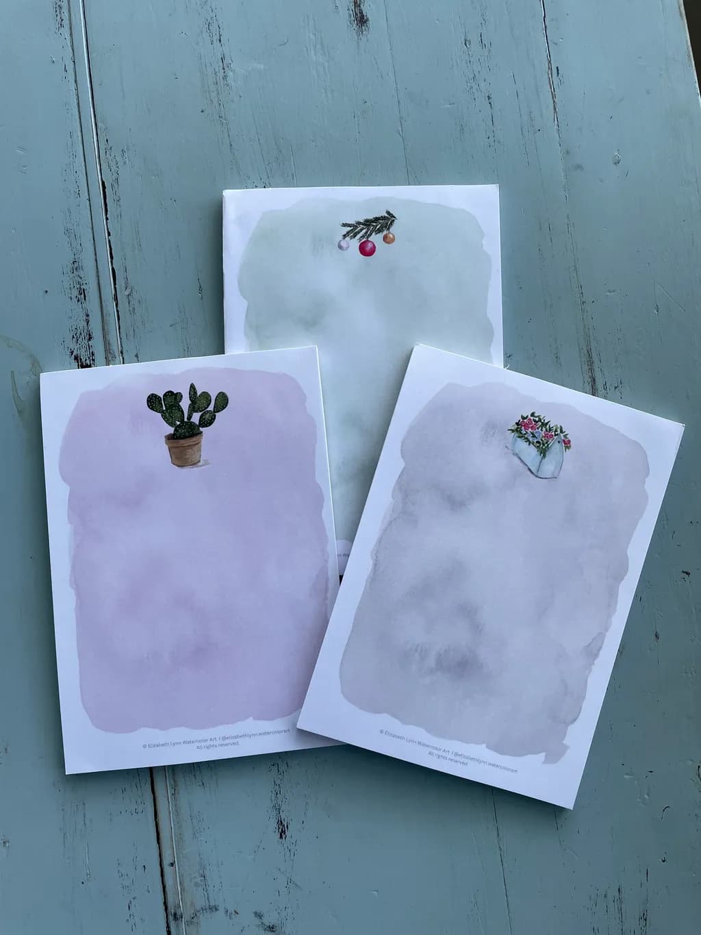 Whimsical Watercolor Plant Cards: A Touch of Nature for Your Stationery Collection
