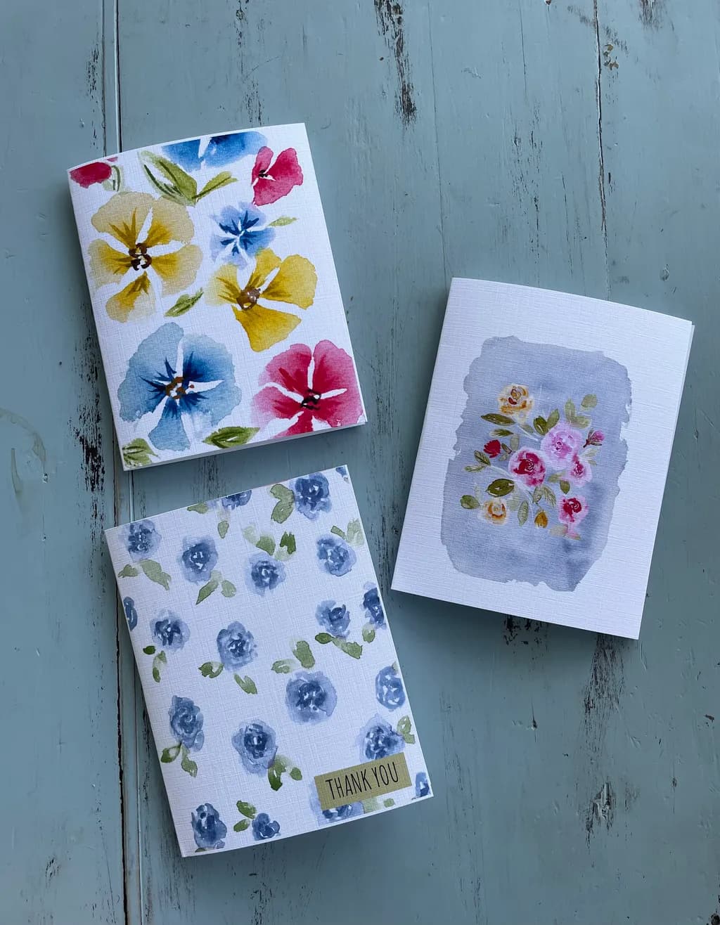 Whimsical Blooms: A Collection of Hand-Painted Floral Greeting Cards
