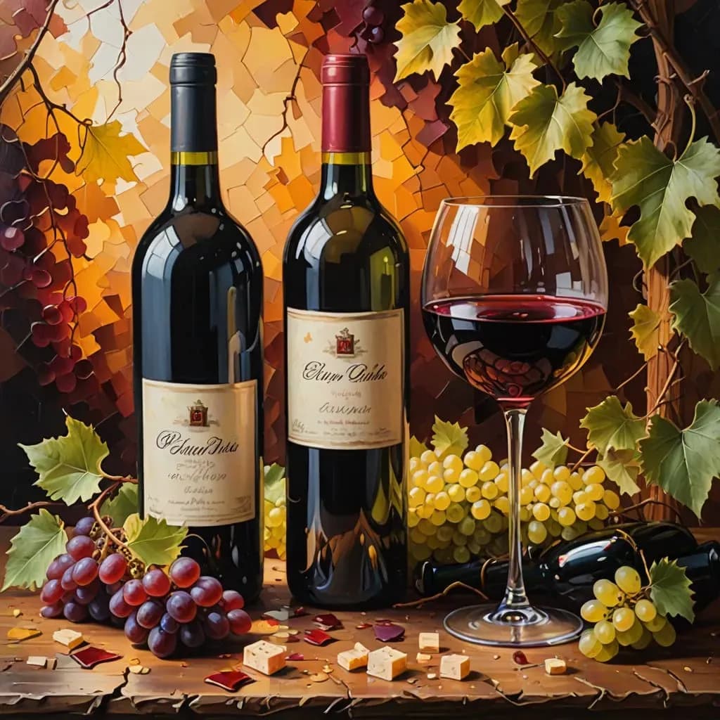 Vibrant Harvest: A Celebration of Wine and Nature's Bounty