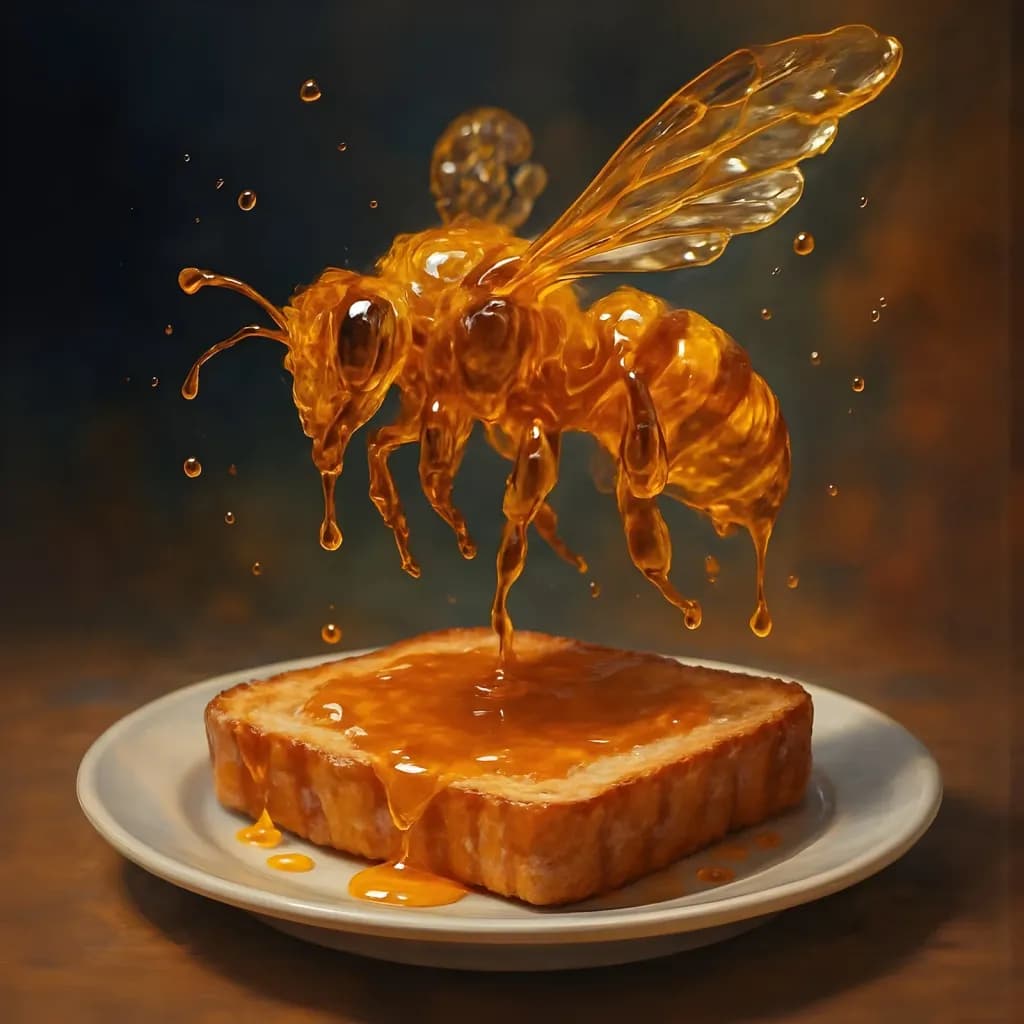 Golden Harmony: The Dance of Honey and Bread