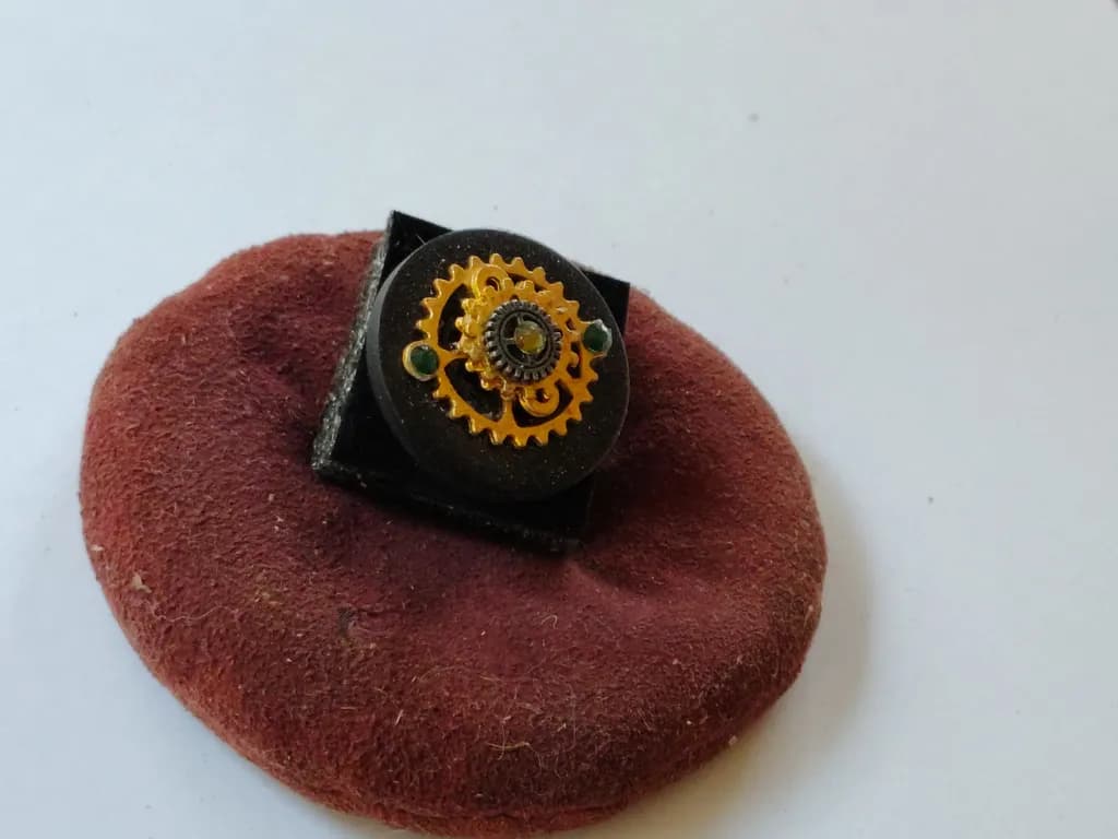 Whimsical Gears: A Vintage Clockwork Delight in Metallic Elegance