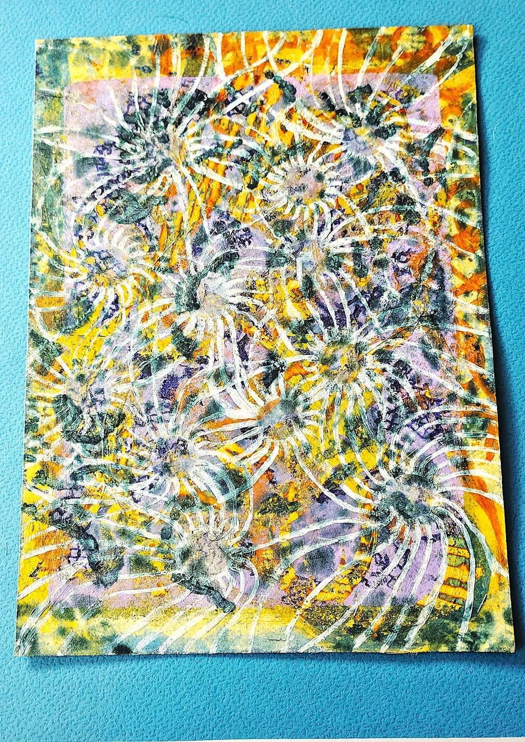 Vibrant Whirl: A Dance of Color and Texture in Abstract Art