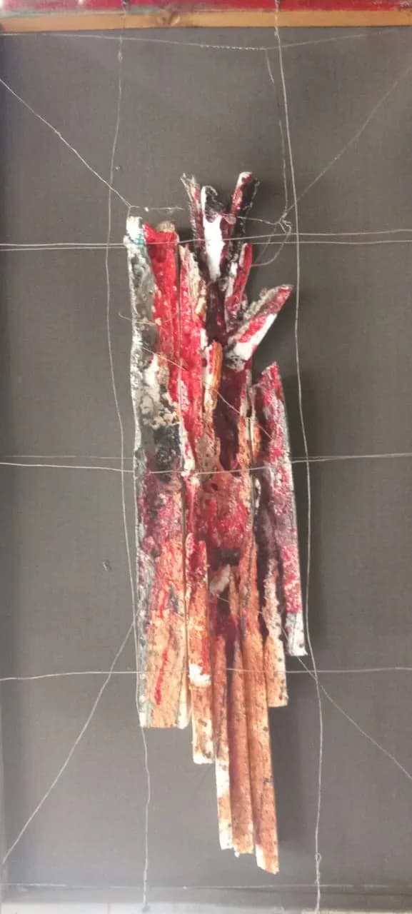 Ethereal Tapestry: A Dance of Color and Texture in Mixed Media Art