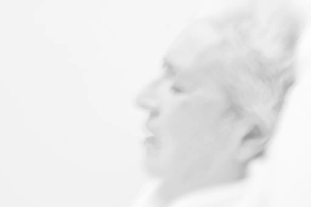 Whispers of Serenity: A Blurred Monochrome Portrait of Emotion