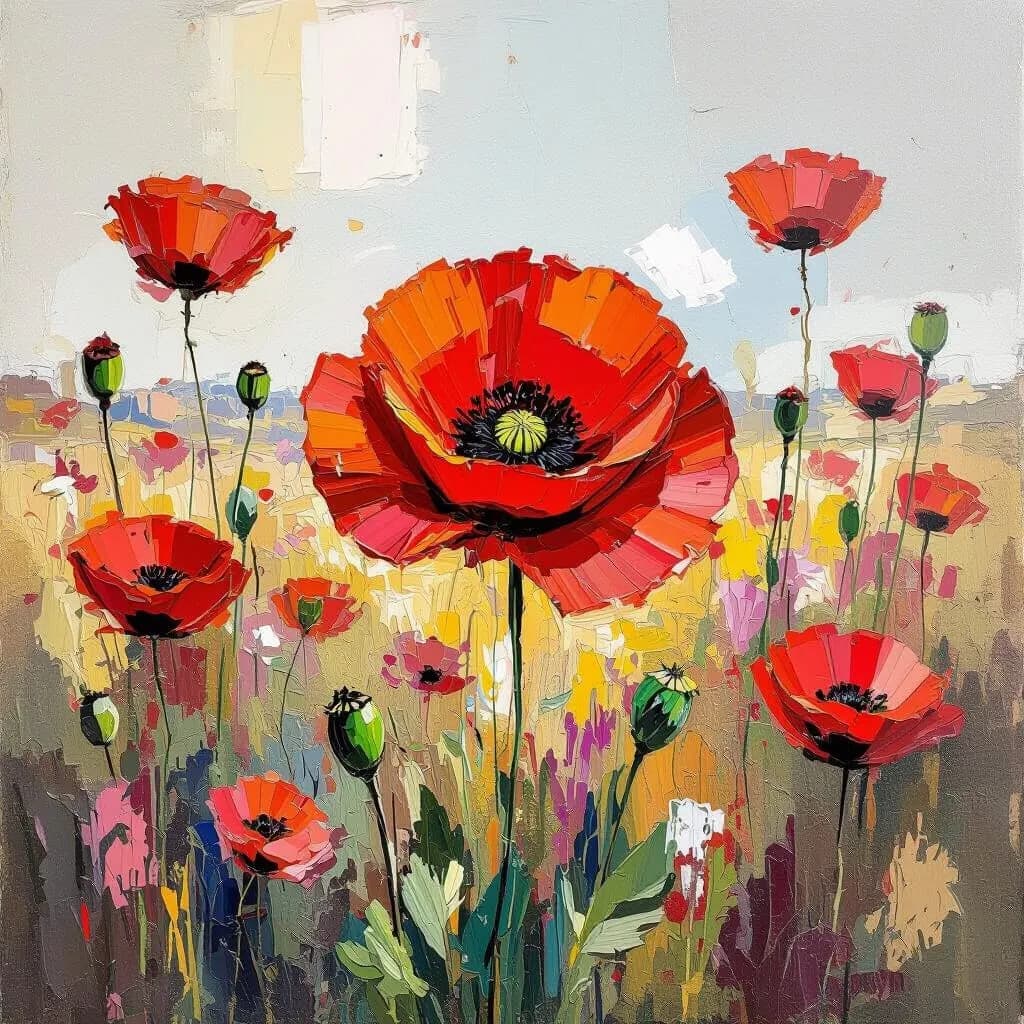 Vibrant Poppies: A Celebration of Nature's Bold Palette
