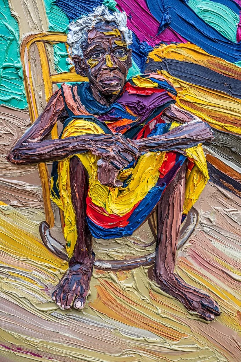 Elderly Wisdom: A Vibrant Portrait of Resilience and Colorful Life