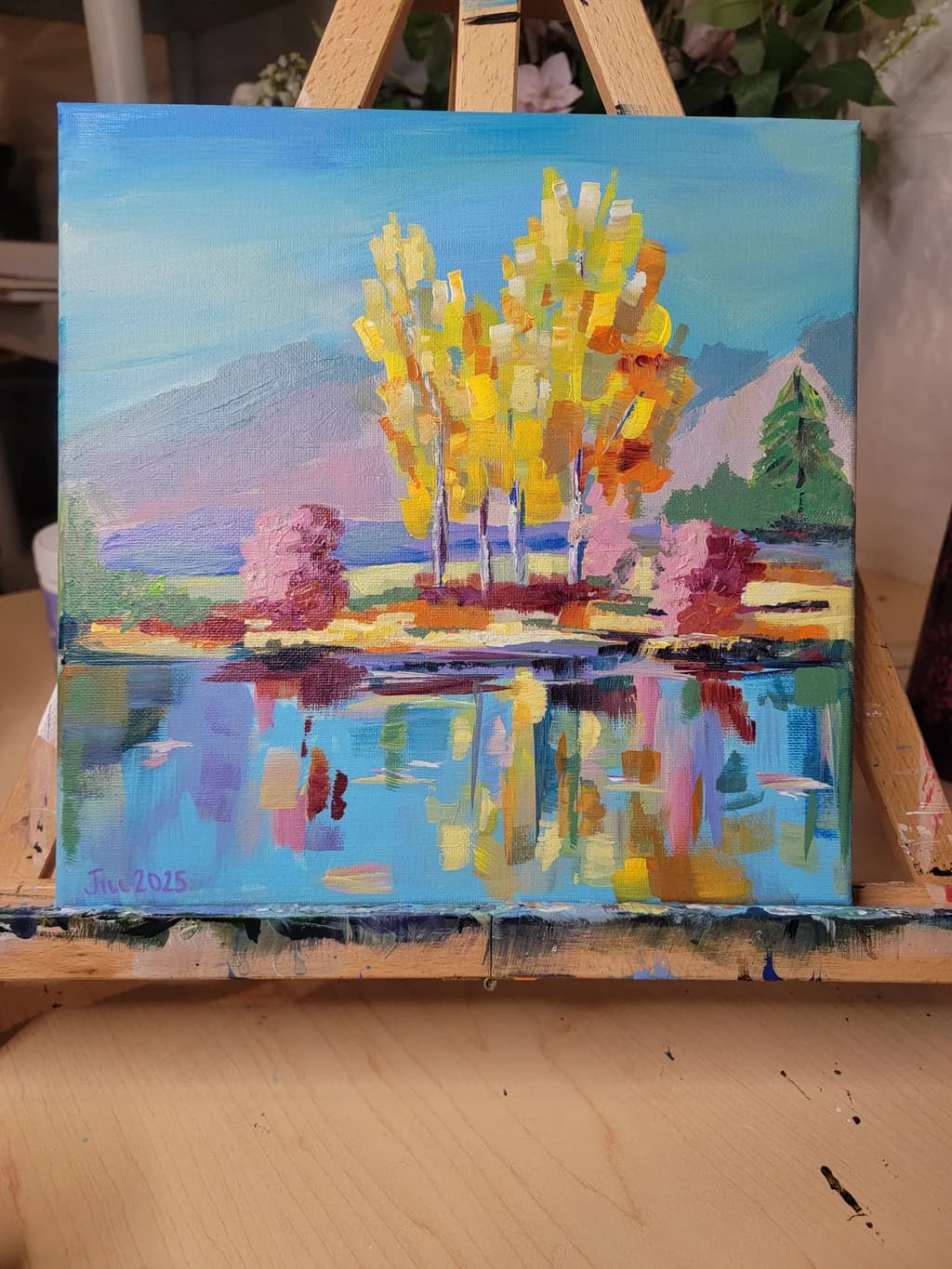 Autumn Reflections: A Vibrant Landscape of Colorful Serenity