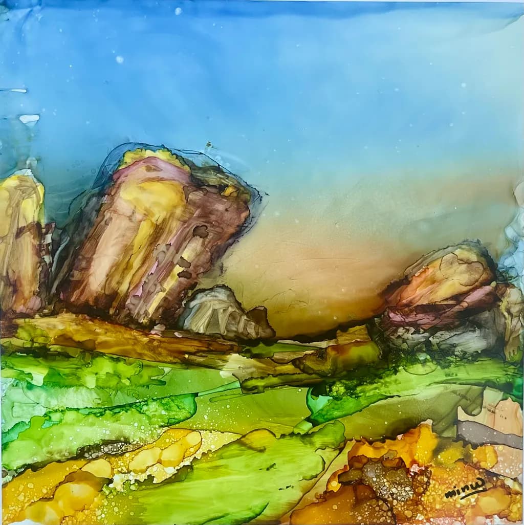 Vibrant Horizons: A Journey Through Abstract Landscapes