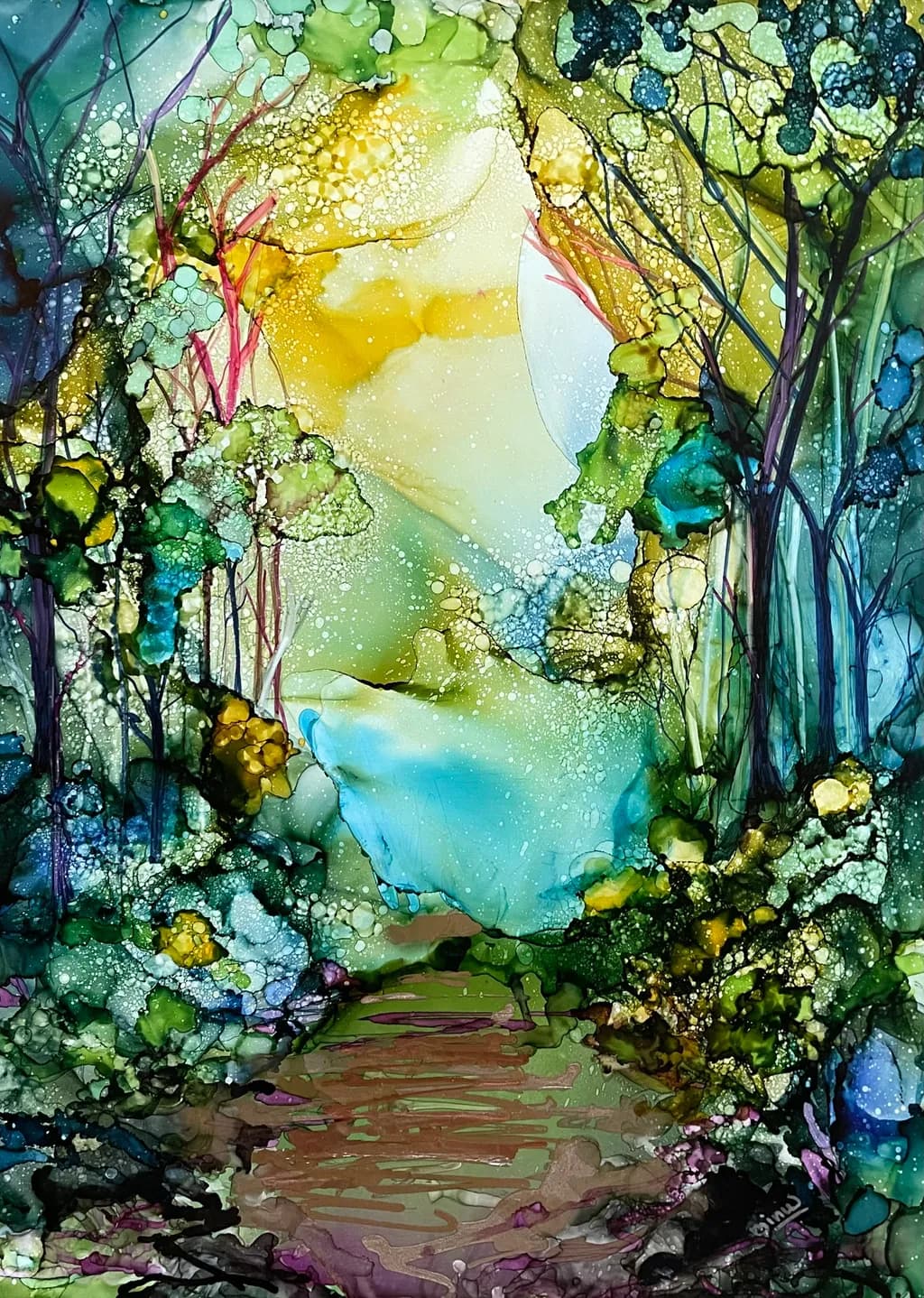 Vibrant Pathways: An Abstract Journey Through Nature's Colors