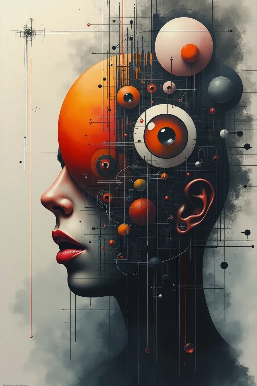 Ethereal Connections: A Journey Through the Mind's Eye in Abstract Form