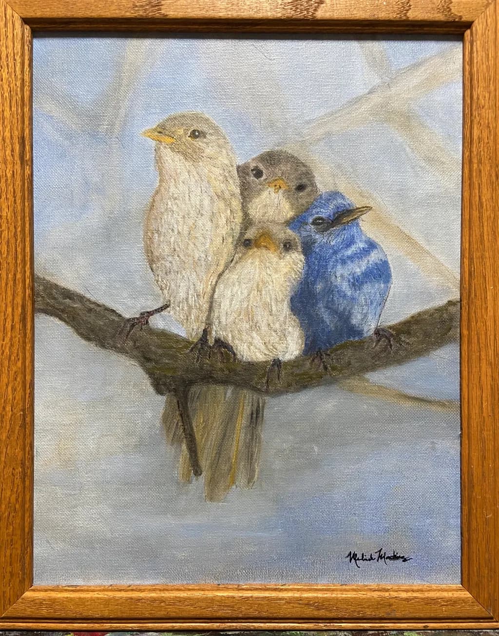 Whispers of Spring: A Gathering of Feathered Friends on a Branch