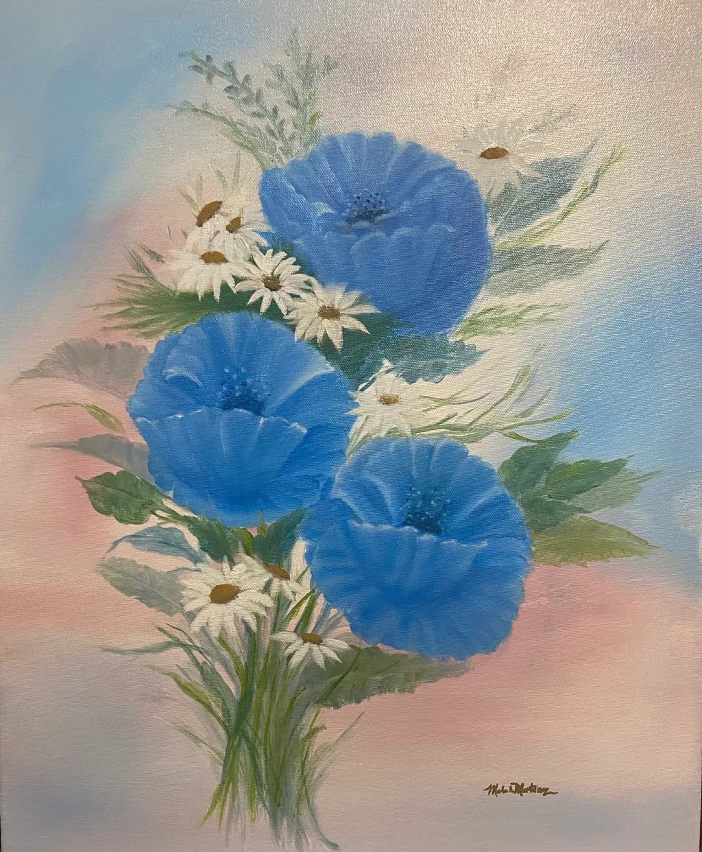 Whispers of Blue: A Floral Serenade in Nature's Embrace